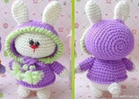 Милая зайка крючком. МК