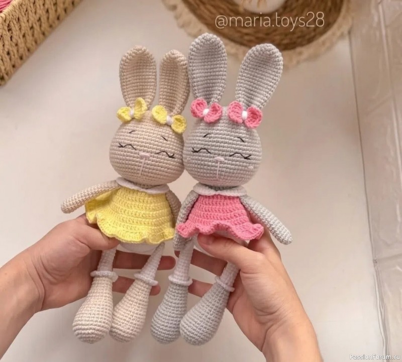 Зайка крючком. МК