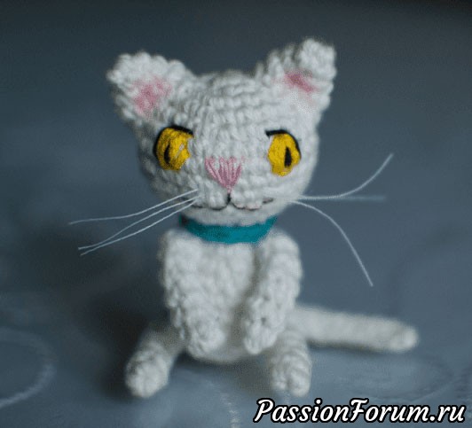 Кукла Алекса амигуруми с котенком. МК