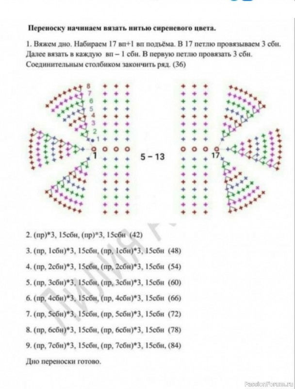 Мини-люлька для куклы из трикотажной пряжи