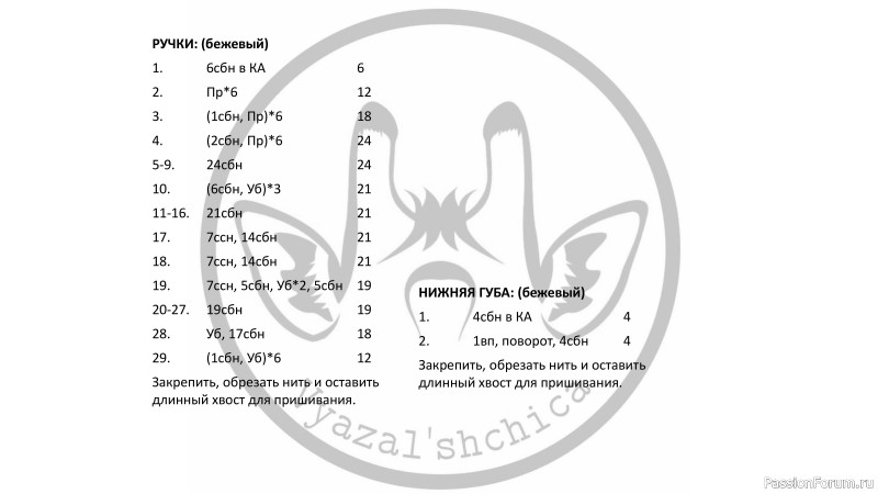 Медвежонок крючком. Описание