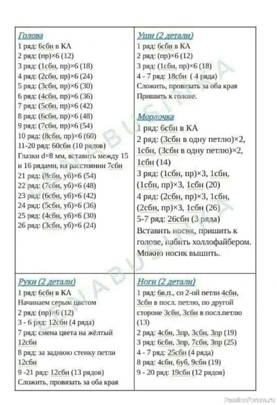 Медвежонок крючком. МК