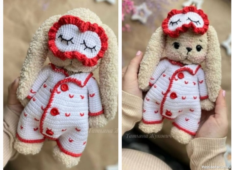 Милый кролик в пижаме. МК