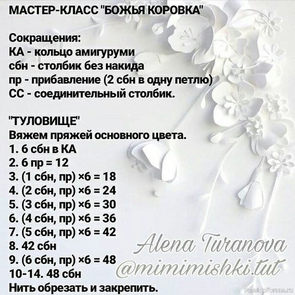 ​Божья коровка крючком. МК