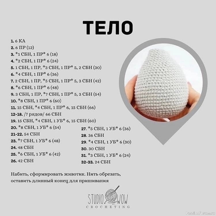 Бегемотик крючком. Описание