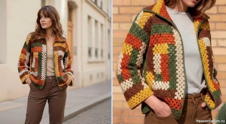 Стильный жакет-рубашка. Схемы