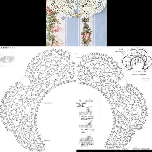 Вязаные воротнички. Схемы