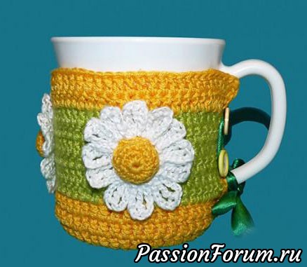 Чехол для кружки крючком
