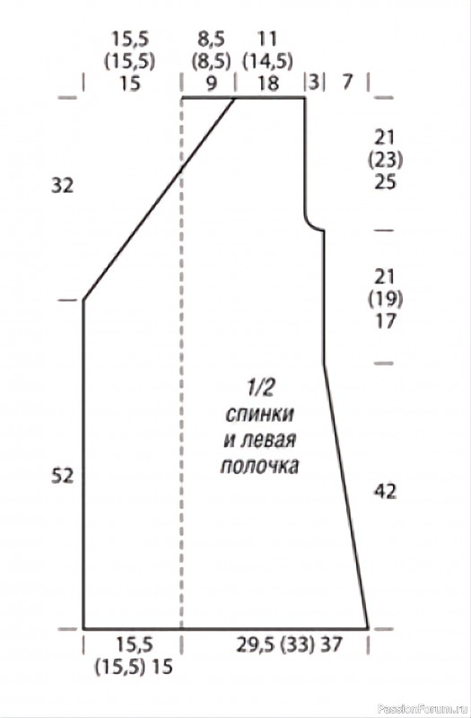 Платье с филейным узором на запАх. Схема