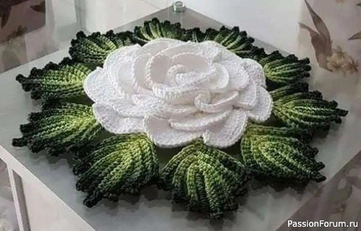 Большая салфетка крючком. Схема