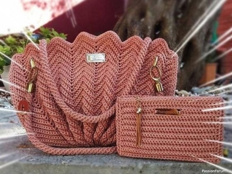 Летние сумки узором &quot;Волна&quot;. Схема