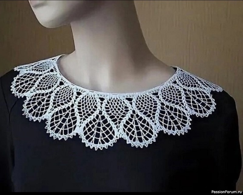 Воротник. Схема вязания крючком