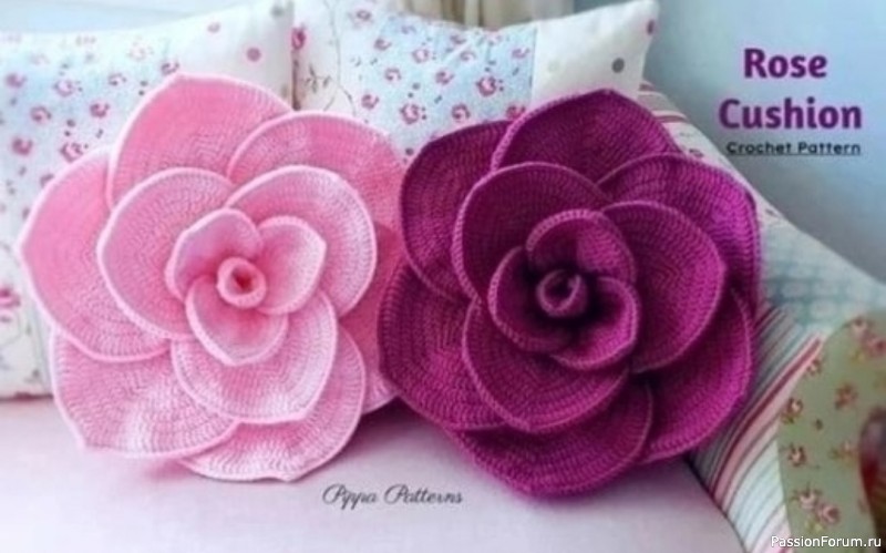 Интерьерные цветы крючком. Схема