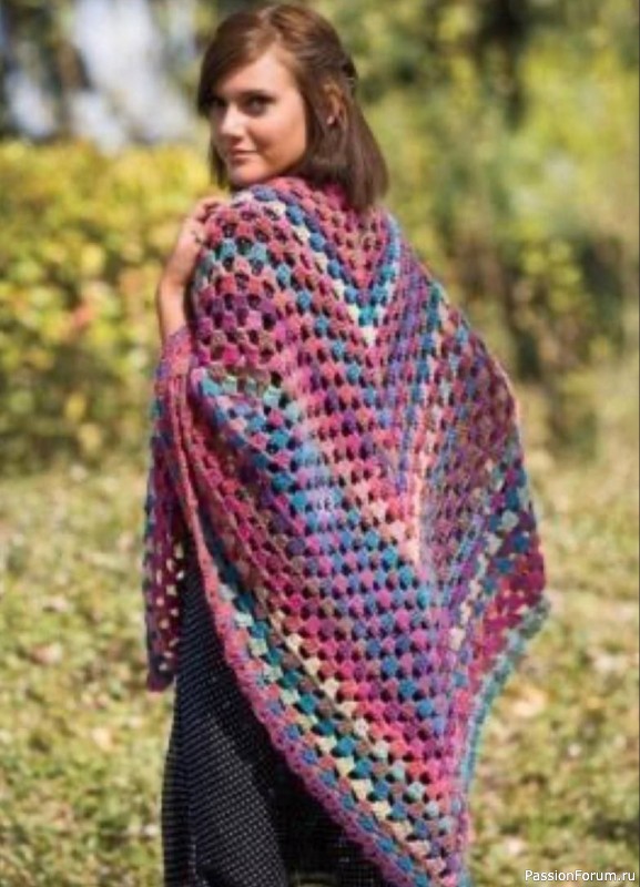 Пончо радужное. Схема