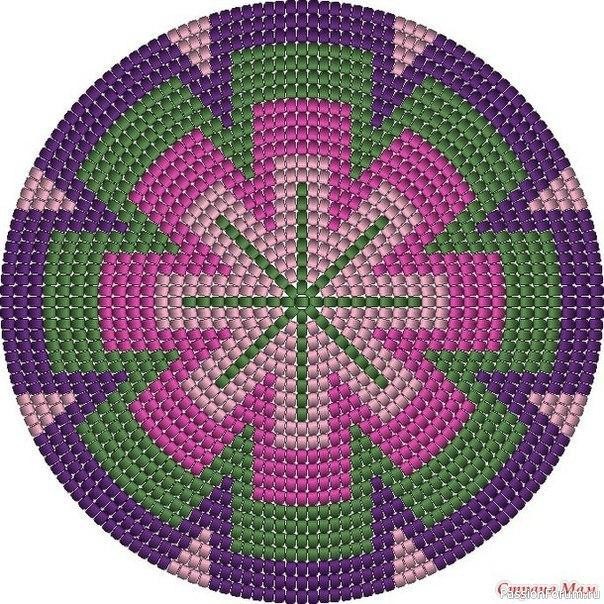 Круглые схемы для жаккарда крючком