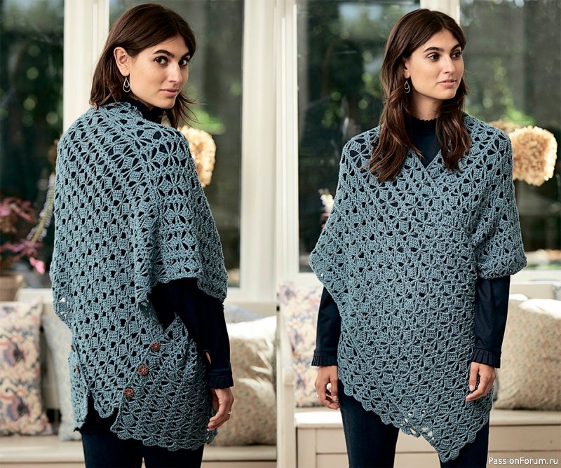 Ажурный шарф-трансформер. Описание