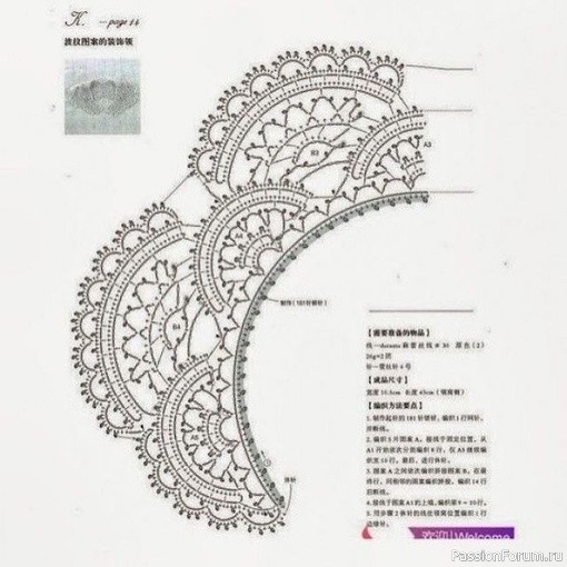 Вязаные воротнички. Схемы