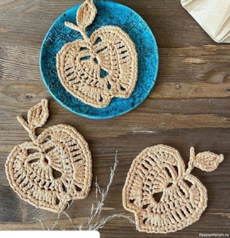 Подставка под кружку "Яблоко". Схема