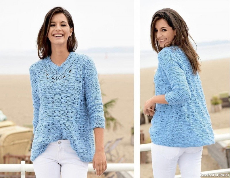 ​Джемпер крючком. Схема вязания