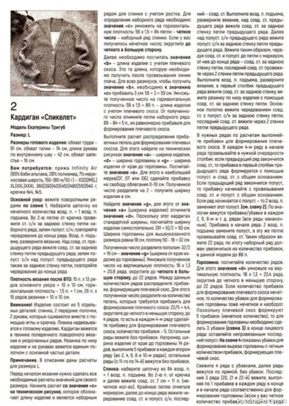 Кардиган &laquo;Спикелет&raquo; . Описание