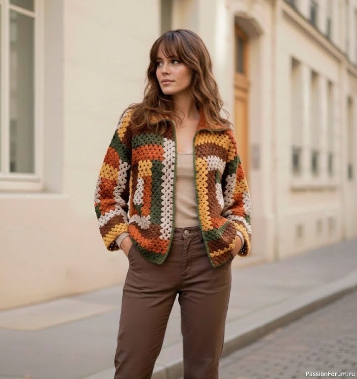 Стильный жакет-рубашка. Схемы