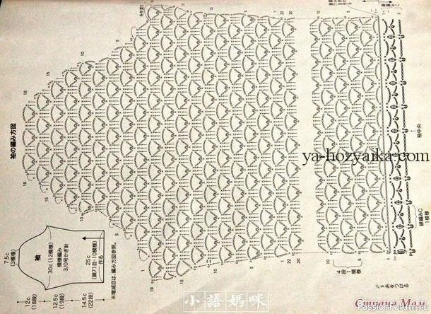 Джемпер крючком. Схема