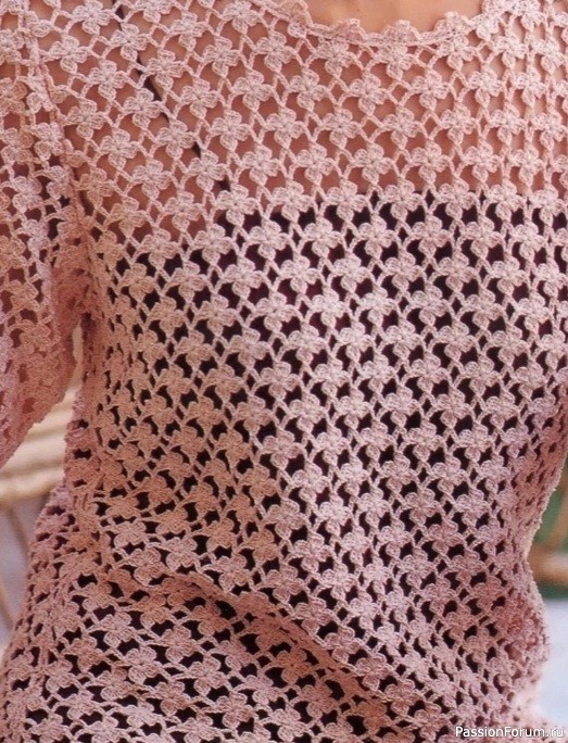 Блуза крючком. Схема.