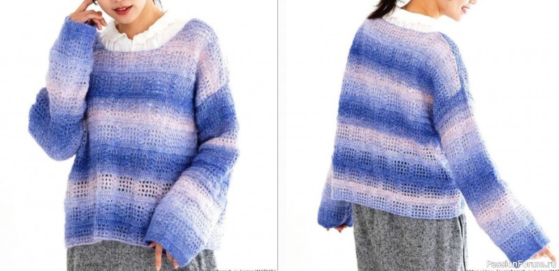 Свитер с градиентом. Схема