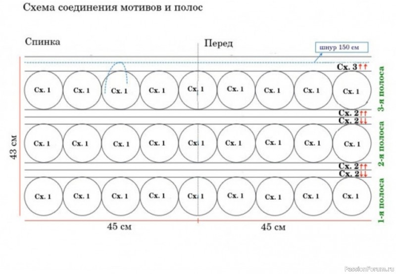 Летняя юбка крючком. Схема
