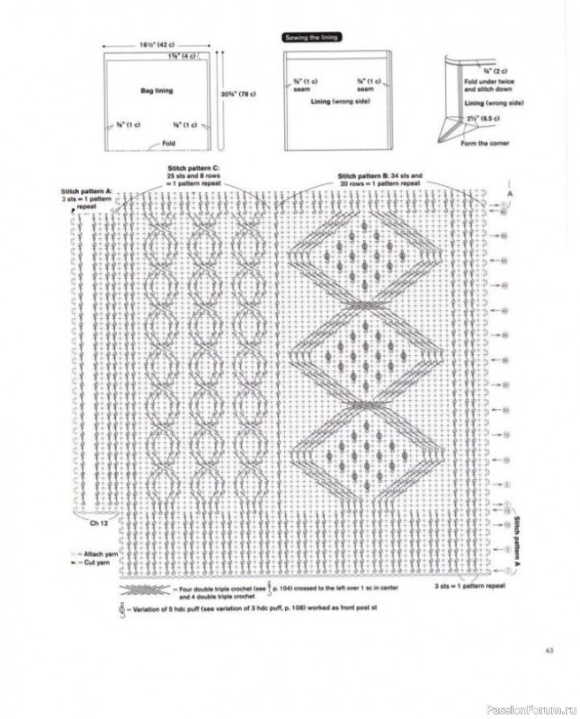 Сумочка крючком. Схема