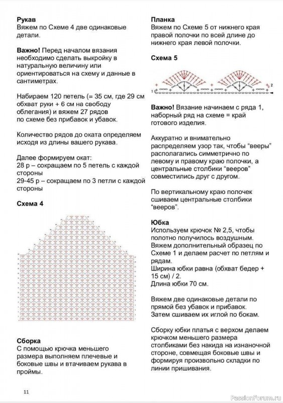 Ажурная кофточка крючком «Грея». Описание