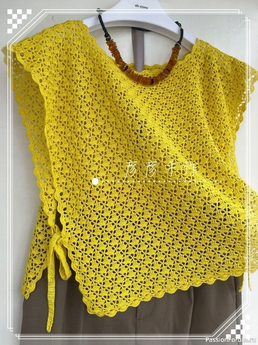 Жилет крючком. Схема