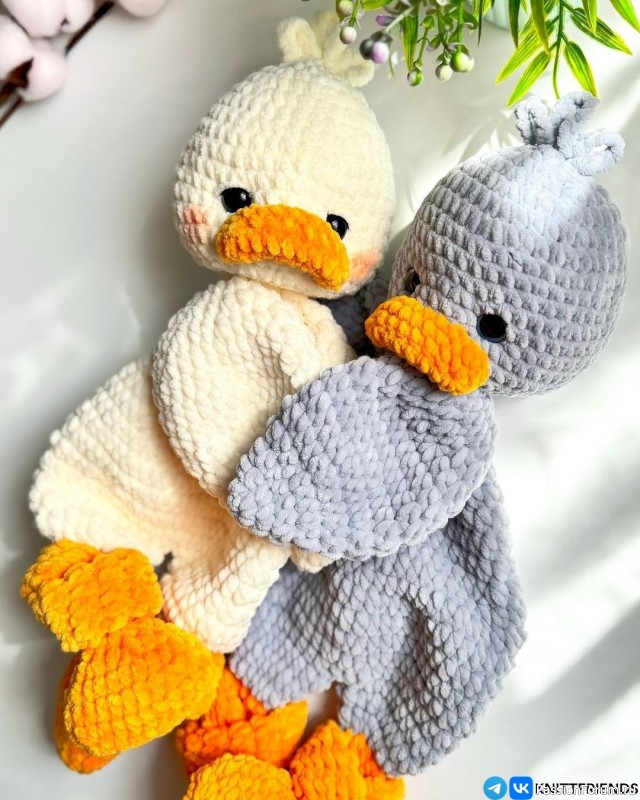 Комфортер Гусенок крючком. МК