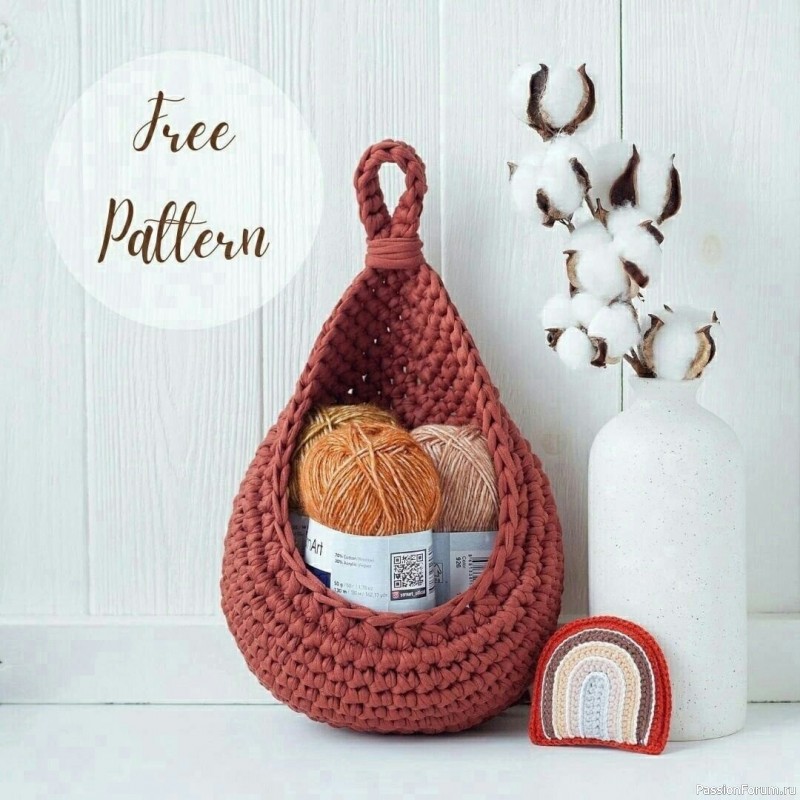 Интерьерная корзинка. Описание