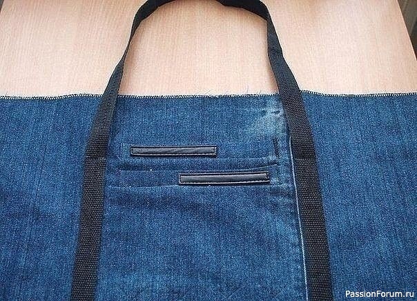 Дорожная сумка из старых джинс. МК в фотографиях