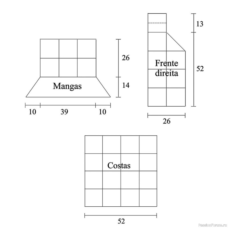Ажурный жакет. Схема