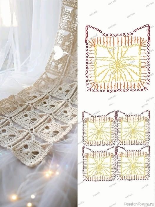 Шарфики крючком. Схемы