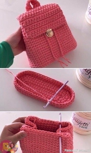 Βяжем pюкзaки кpючкoм. Схема