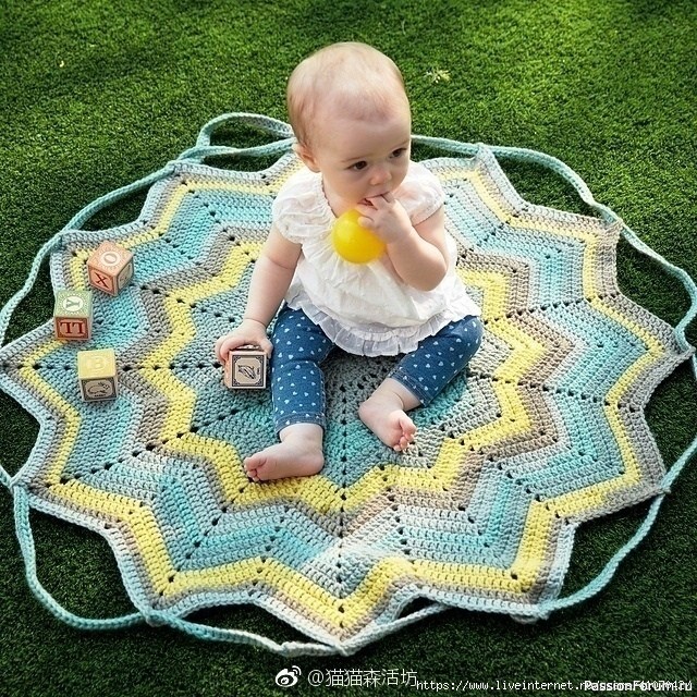 Сумка-коврик "Звезда" крючком. Схема