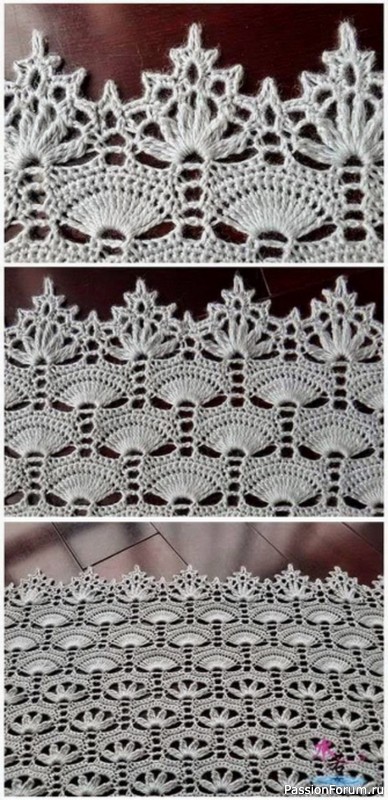 Шаль ажурная крючком. Схема