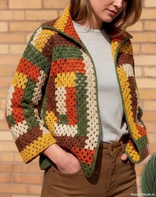 Стильный жакет-рубашка. Схемы