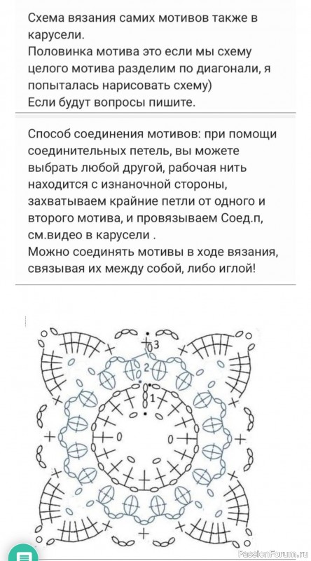 Топ из квадратных мотивов. Схема