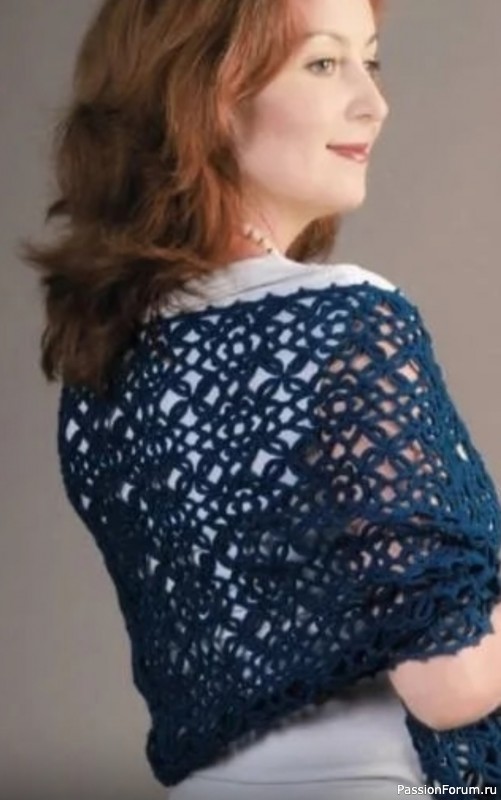 Палантин крючком схема вязания