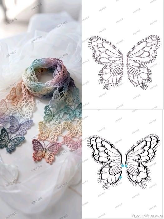 Шарфики крючком. Схемы