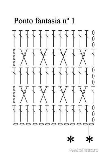 Яркий топ крючком. Схема