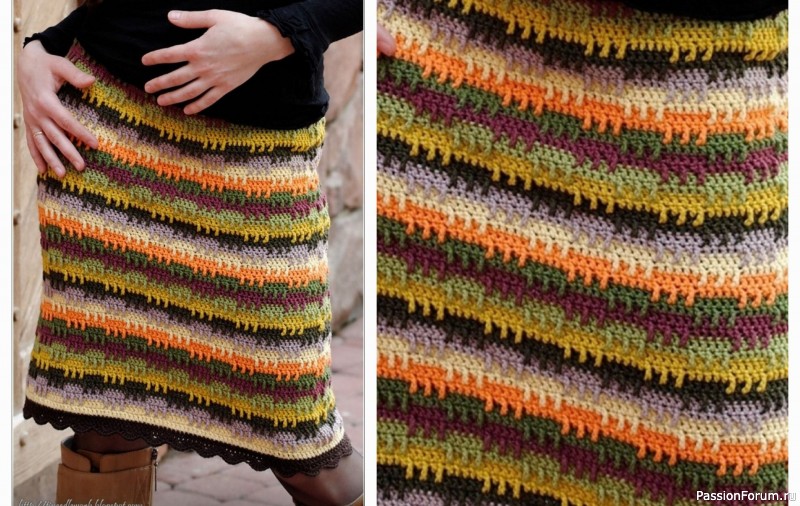 Красивая юбка крючком. Схема