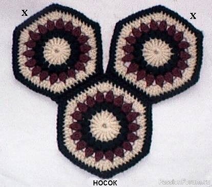 Домашние сапожки из иотивов. Схема