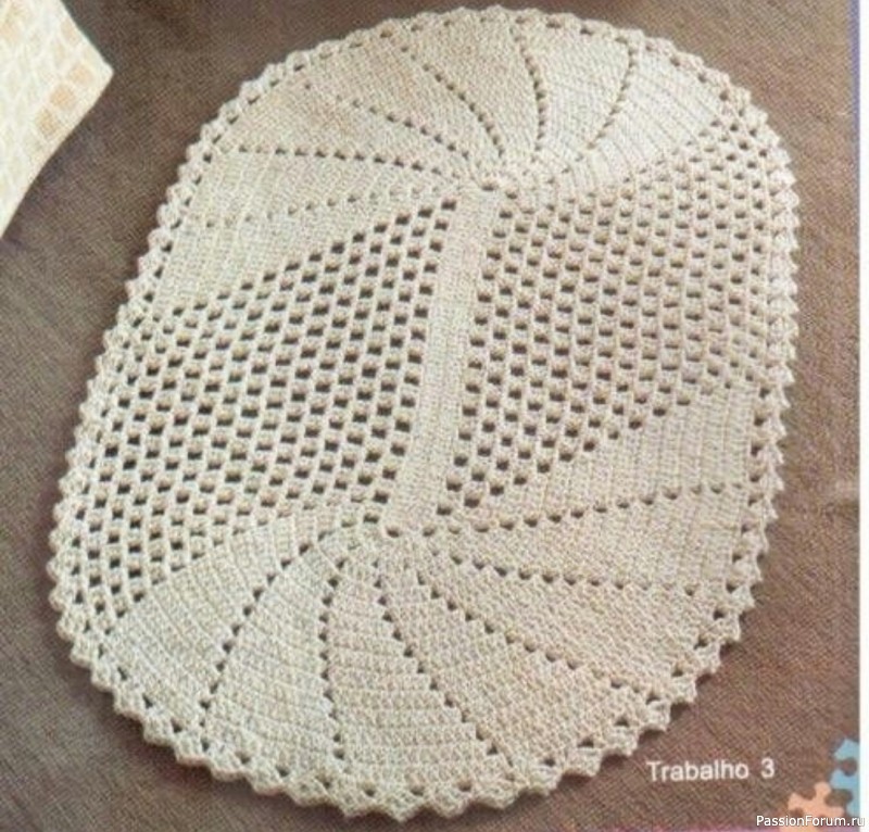 Вяжем овальный ковер крючком. Схемы