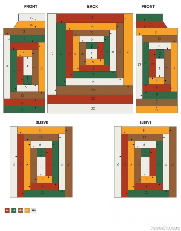 Стильный жакет-рубашка. Схемы