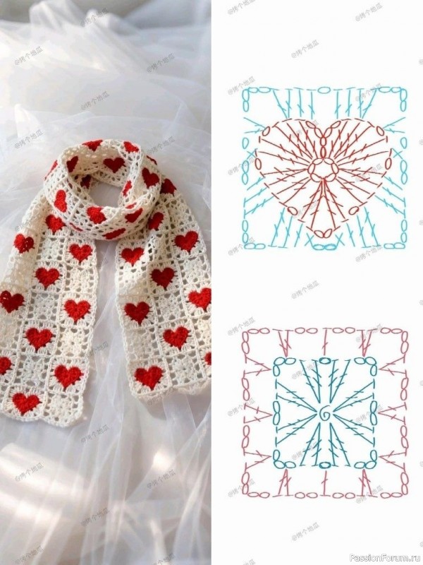 Шарфики крючком. Схемы